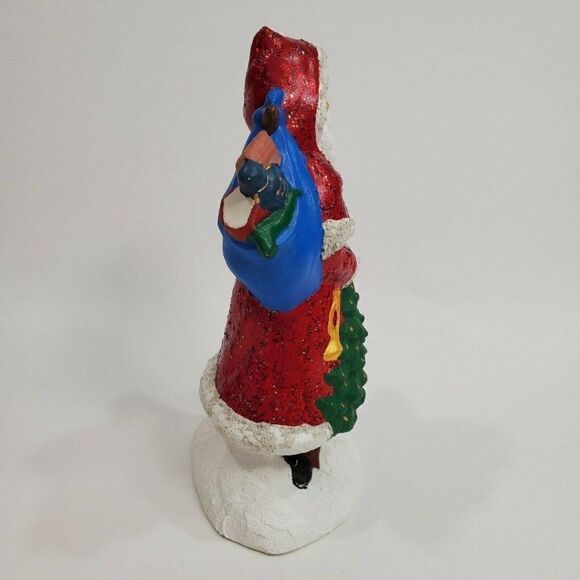 Vintage Santa with Tree And Gifts Figurine 9" - Picture 2 of 9